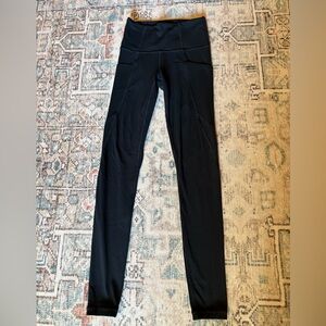 Athleta Black Stash pocket salutation tights, Women’s XXS or girls L/XL